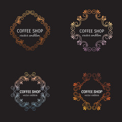 Floral handdrawn frames and borders 