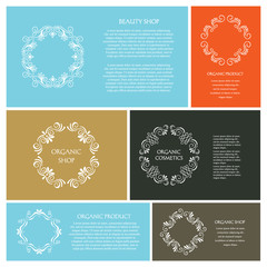 Fototapeta premium Flower logo design template