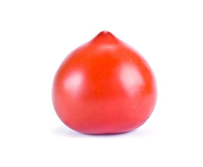Red tomato on white