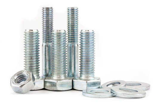 Bolts on white
