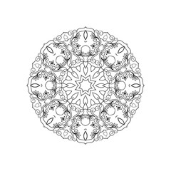 Vector mandala outline