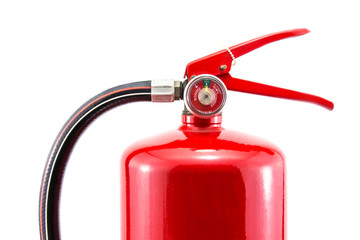 Fototapeta premium Tank fire red extinguishers isolated on white background.