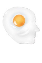 scattered egg shaped man