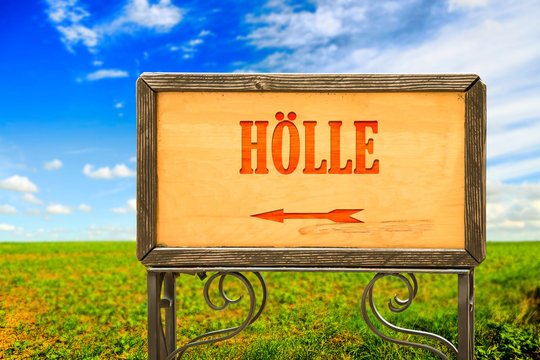 Schild 284 - H&ouml;lle