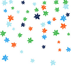 Festive Background with Colorful  flowers. Feminine Pattern for Postcard, Print, Banner or Poster. Small Pretty  flowers For Party Decoration, Wedding, Birthday or Anniversary Invitation