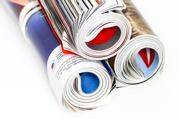 Gerollte Magazine