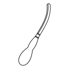 Fototapeta premium Dental suction tool icon, outline style