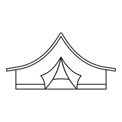 Camping tent icon, outline style