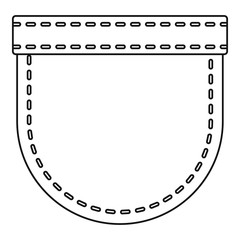 Pocket symbol icon, outline style