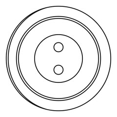 Plastic button icon, outline style