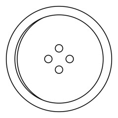 Dress round button icon, outline style