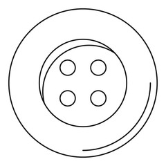 Plastic button icon, outline style