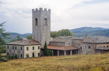Fototapeta premium The former monastery of Badia a Coltibuono in Chianti - Tuscany, Italy