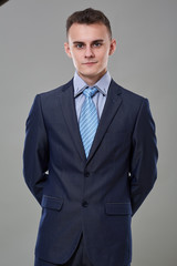 Young man in business suit