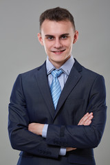 Young man in business suit