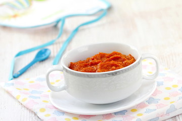 Homemade carrot puree