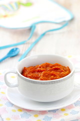 Homemade carrot puree