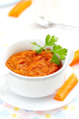 Homemade carrot puree