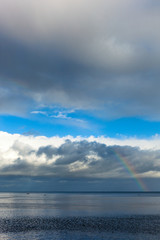 Rainbow over Baltic sea.