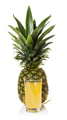 pineapple juice in a glass