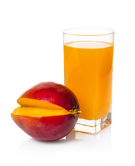 mango juice in a glass