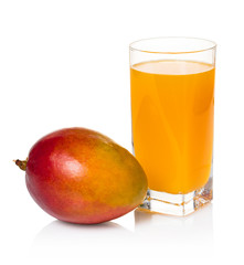 mango juice in a glass