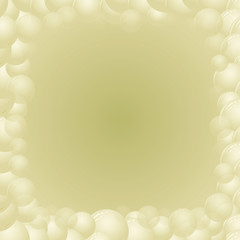 a frame of bubbles of beige color
