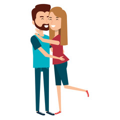 couple in love embraced