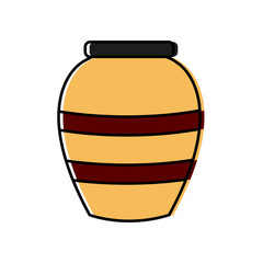 Decorative plant vase icon vector illustration graphic design