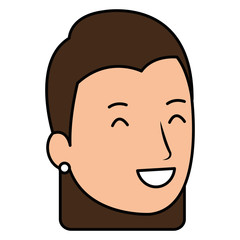 beautiful woman head avatar character