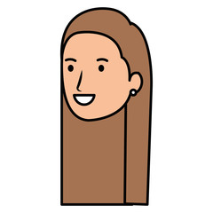 beautiful woman head avatar character