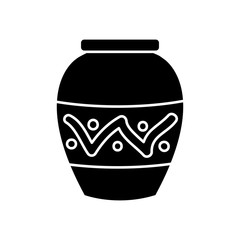 Decorative plant vase icon vector illustration graphic design