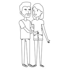 lovers couple avatars characters