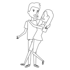 couple in love embraced