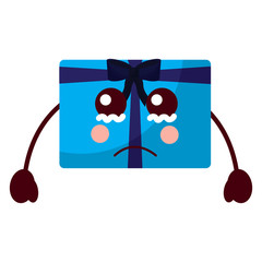 cartoon christmas  gift crying expression