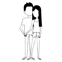 lovers couple avatars characters