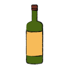 Wine bottle symbol icon vector illustration graphic design