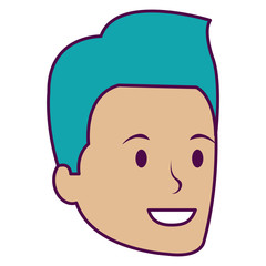 young man head avatar character