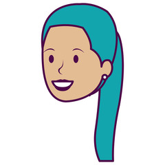beautiful woman head avatar character