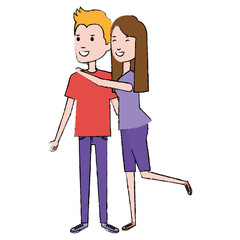 couple in love embraced