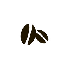 Coffee beans icon. flat design