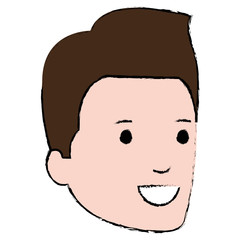 young man head avatar character