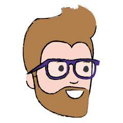 young man head avatar character