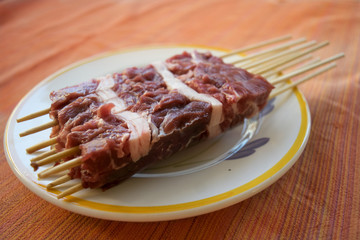 mini sheep skewers or arrosticini