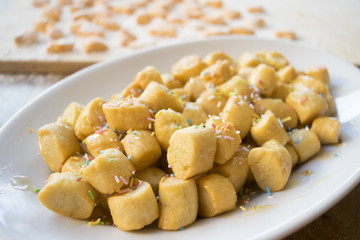 sicilian soft pastry called pignolata