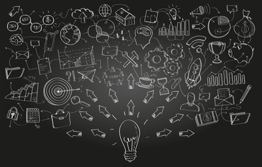 Hand drawn vector project presentation