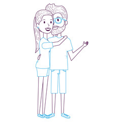 couple in love embraced