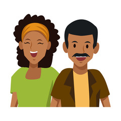Couple of friends cartoon icon vector illustration graphic design