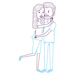 couple in love embraced