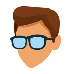 Faceless man with glasses icon vector illustration graphic design